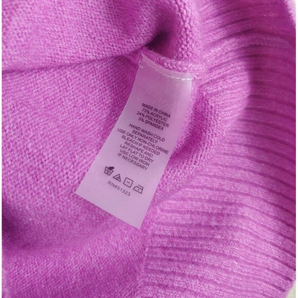Vince Camuto Fair Isle Crewneck Sweater Pink lilac color Size Small - Picture 7 of 9